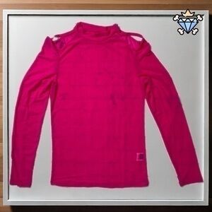 SHEIN MENS LONG SLEEVE PINK MESH COLD SHOULDER TOP SIZE MEDIUM STREETWEAR